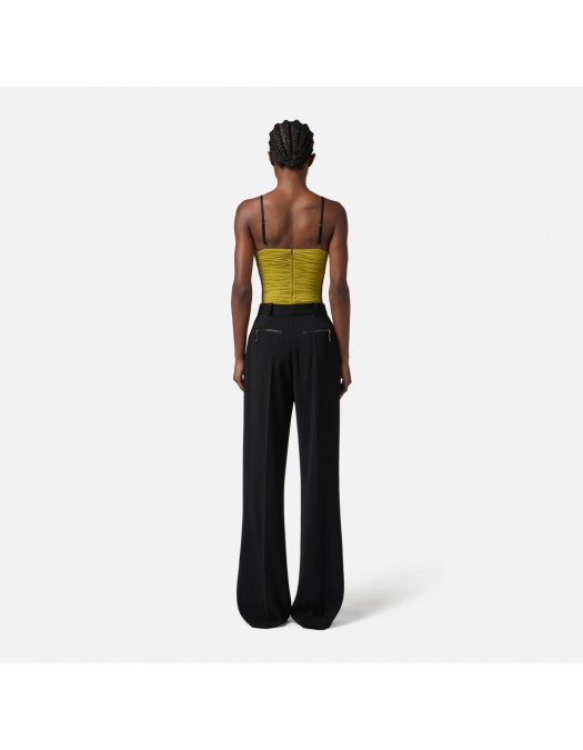 PANTALON ELISABETTA FRANCHI, Buzunare atasata, Oversized Fit, Negru - PA12456E2110