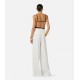 Pantaloni ELISABETTA FRANCHI, Linen-blend trousers with straps - PA12762E2360