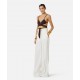 Pantaloni ELISABETTA FRANCHI, Linen-blend trousers with straps - PA12762E2360