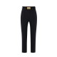 Pantaloni ELISABETTA FRANCHI, Trousers in technical bi-elastic fabric with belt, Negru - PA13261E2110