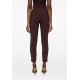 Pantaloni ELISABETTA FRANCHI, double layer stretch crêpe fabric with logo details, Maro - PA16361E2644