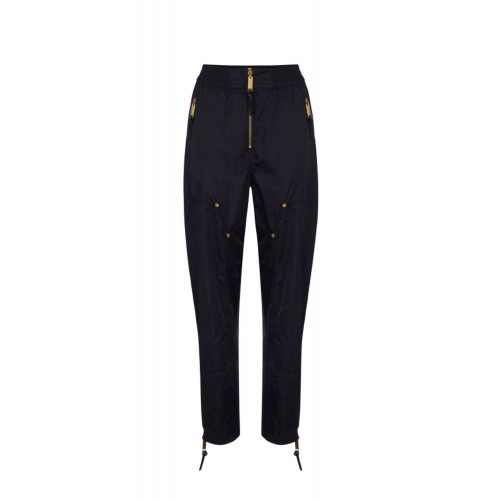 Pantaloni ELISABETTA FRANCHI,  voile fabric, Negru
