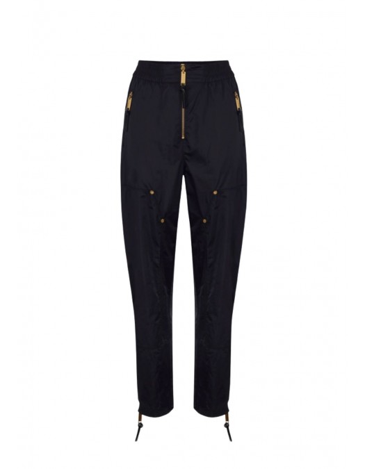 Pantaloni ELISABETTA FRANCHI,  voile fabric, Negru - PA16461E2110