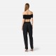 Pantaloni ELISABETTA FRANCHI,  voile fabric, Negru - PA16461E2110