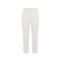 Pantaloni ELISABETTA FRANCHI, lightweight crêpe fabric with logo charm, alb