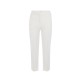 Pantaloni ELISABETTA FRANCHI, lightweight crêpe fabric with logo charm, alb - PA16661E2360
