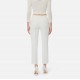 Pantaloni ELISABETTA FRANCHI, lightweight crêpe fabric with logo charm, alb - PA16661E2360