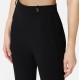 Pantaloni ELISABETTA FRANCHI, Trousers in double layer stretch crêpe fabric with logo charm, Negru - PA16861E2110