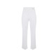 Pantaloni ELISABETTA FRANCHI, Trousers in double layer stretch crêpe fabric with logo charm, Alb - PA16861E2360