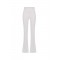 Pantaloni ELISABETTA FRANCHI, double layer stretch crêpe fabric with logo charm, Alb