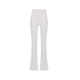 Pantaloni ELISABETTA FRANCHI, double layer stretch crêpe fabric with logo charm, Alb - PA16961E2360