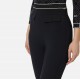 Pantaloni ELISABETTA FRANCHI, double layer stretch crêpe fabric with embroidered logo, Negru - PA17061E2110
