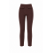 Pantaloni ELISABETTA FRANCHI, double layer stretch crêpe fabric with embroidered logo, Maro