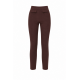 Pantaloni ELISABETTA FRANCHI, double layer stretch crêpe fabric with embroidered logo, Maro - PA17061E2644