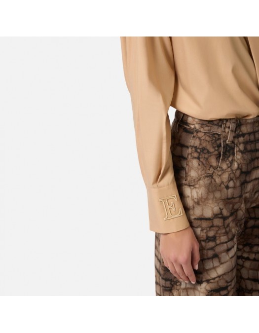 Camasa ELISABETTA FRANCHI, Cotton shirt with tie - PA17161E2110