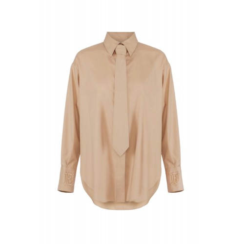 Camasa ELISABETTA FRANCHI, Cotton shirt with tie