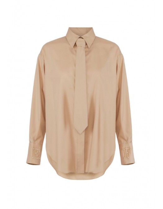 Camasa ELISABETTA FRANCHI, Cotton shirt with tie - PA17161E2110