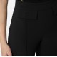 Pantaloni ELISABETTA FRANCHI, double layer stretch crêpe fabric with embroidered logo, Negru - PA17161E2110
