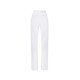 Pantaloni ELISABETTA FRANCHI, double layer stretch crêpe fabric with embroidered logo, Alb - PA17161E2360
