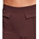 Pantaloni ELISABETTA FRANCHI, double layer stretch crêpe fabric with embroidered logo, Maro - PA17161E2644