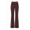 Pantaloni ELISABETTA FRANCHI, double layer stretch crêpe fabric with embroidered logo, Maro