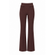 Pantaloni ELISABETTA FRANCHI, double layer stretch crêpe fabric with embroidered logo, Maro - PA17161E2644