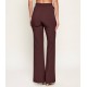 Pantaloni ELISABETTA FRANCHI, double layer stretch crêpe fabric with embroidered logo, Maro - PA17161E2644