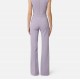Pantaloni ELISABETTA FRANCHI, double layer stretch crêpe fabric with embroidered logo, Lila - PA17161E2EV7