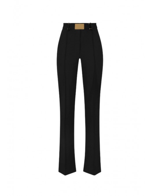 Pantaloni ELISABETTA FRANCHI, Trousers in technical bi-elastic fabric with belt - PA17261E2110
