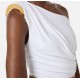 Top ELISABETTA FRANCHI, Bodysuit in jersey fabric with jewel shoulder detail - BO01361E2360