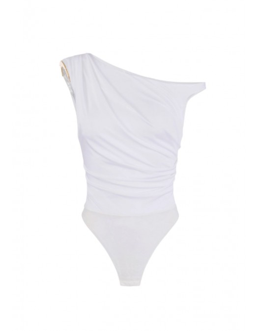 Top ELISABETTA FRANCHI, Bodysuit in jersey fabric with jewel shoulder detail - BO01361E2360