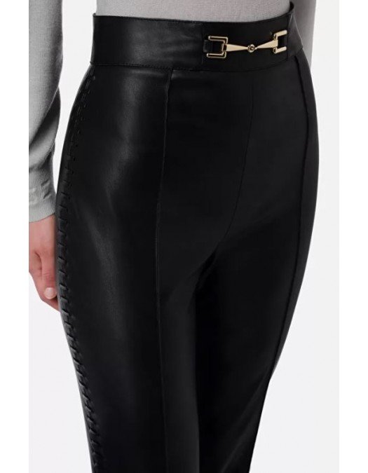 Pantaloni ELISABETTA FRANCHI,  Faux leather Black - PA38016E2110