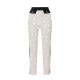 PANTALON ELISABETTA FRANCHI, Logo Print, Alb/Negru - PAS0156E2EF1