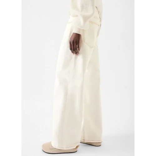 Jeans JACQUEMUS, The wide de-Nîmes, Alb