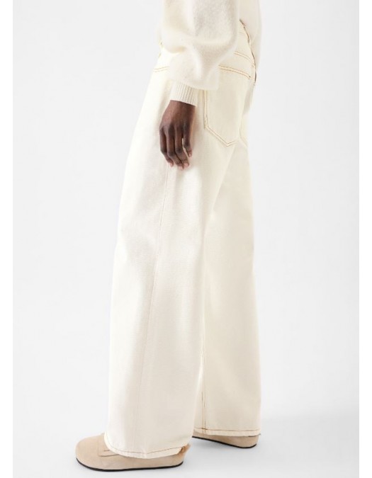 Jeans JACQUEMUS, The wide de-Nîmes, Alb - PAW00036AD0004011C
