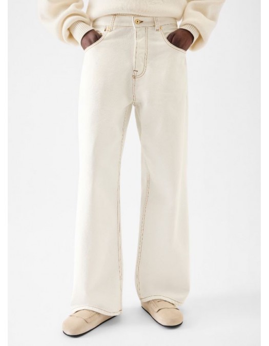 Jeans JACQUEMUS, The wide de-Nîmes, Alb - PAW00036AD0004011C