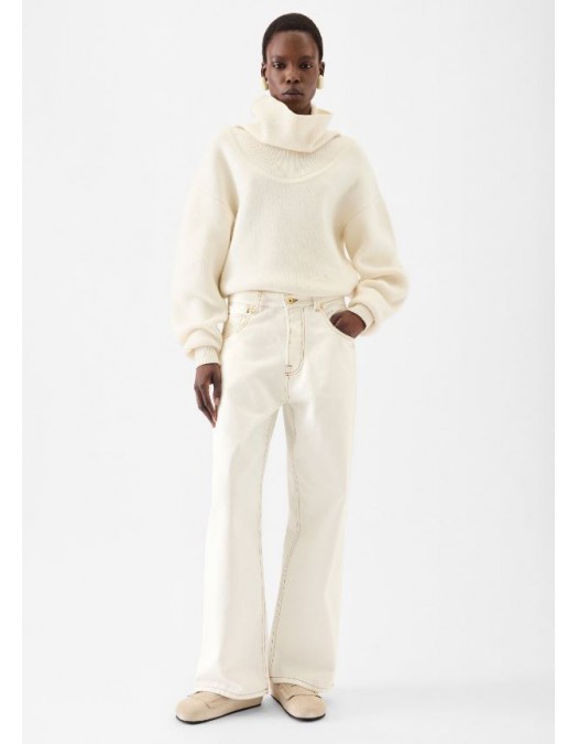 Jeans JACQUEMUS, The wide de-Nîmes, Alb - PAW00036AD0004011C