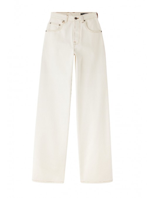 Jeans JACQUEMUS, The wide de-Nîmes, Alb - PAW00036AD0004011C Jeans JACQUEMUS, The wide de-Nîmes, Alb - PAW00036AD0004011C