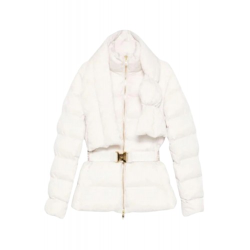 GEACA ELISABETTA FRANCHI, Scurta, Technical Fabric, Regular Fit, Alb GEACA ELISABETTA FRANCHI, Scurta, Technical Fabric, Regular Fit, Alb