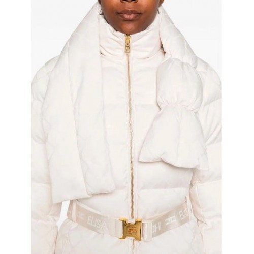 GEACA ELISABETTA FRANCHI, Scurta, Technical Fabric, Regular Fit, Alb GEACA ELISABETTA FRANCHI, Scurta, Technical Fabric, Regular Fit, Alb