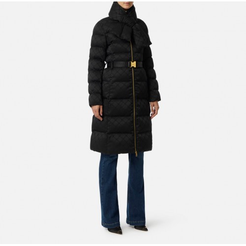 GEACA ELISABETTA FRANCHI, Lunga, Technical Fabric, Regular Fit, Negru GEACA ELISABETTA FRANCHI, Lunga, Technical Fabric, Regular Fit, Negru