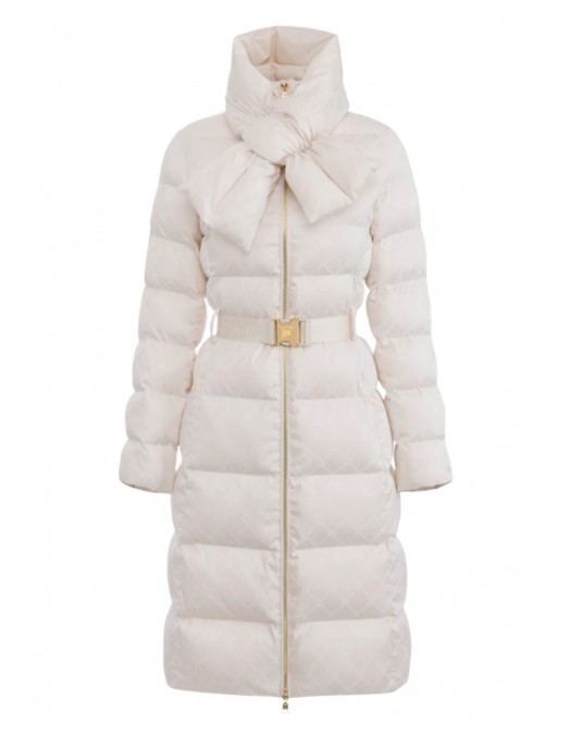 GEACA ELISABETTA FRANCHI, Lunga, Technical Fabric, Regular Fit, Alb - PI84D56E2DZ9