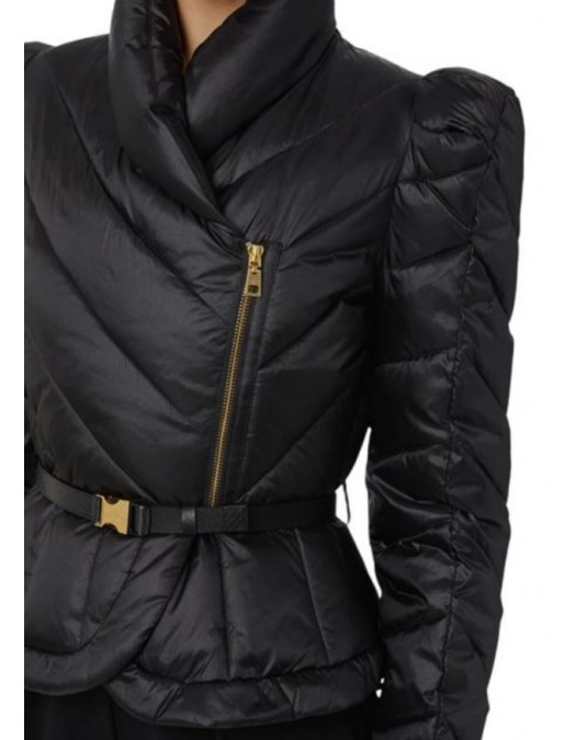 GEACA ELISABETTA FRANCHI, Technical Fabric, Curea atasata, Slim, Negru - PI89Z56E2110