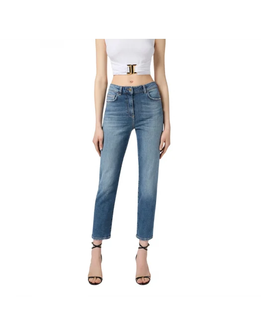 BLUGI ELISABETTA FRANCHI, Skinny, Embossed Logo, Blue - PJ07N56E2192 BLUGI ELISABETTA FRANCHI, Skinny, Embossed Logo, Blue - PJ07N56E2192