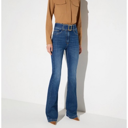 Jeans ELISABETTA FRANCHI, Boot-cut jeans with belt