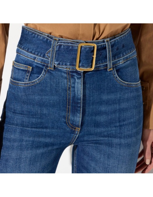 Jeans ELISABETTA FRANCHI, Boot-cut jeans with belt - PJ13D66E2104