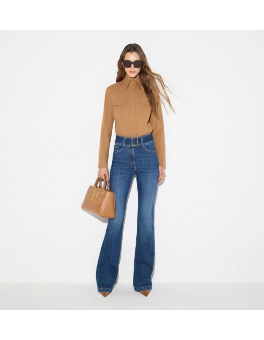 Jeans ELISABETTA FRANCHI, Boot-cut jeans with belt - PJ13D66E2104