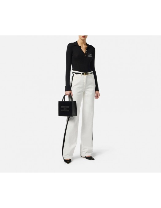BLUGI ELISABETTA FRANCHI, Satin Bands, Regular, White - PJ13I56E2309 BLUGI ELISABETTA FRANCHI, Satin Bands, Regular, White - PJ13I56E2309