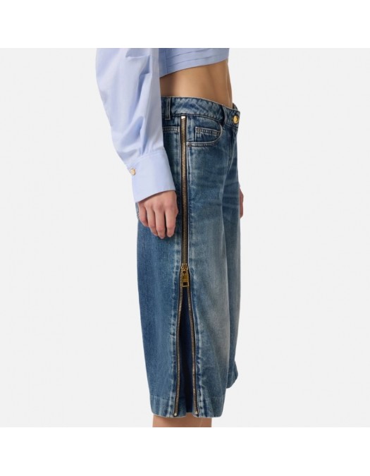 Jeans ELISABETTA FRANCHI, Denim bermuda shorts with zip - PJ18I61E2104