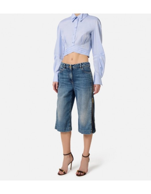 Jeans ELISABETTA FRANCHI, Denim bermuda shorts with zip - PJ18I61E2104